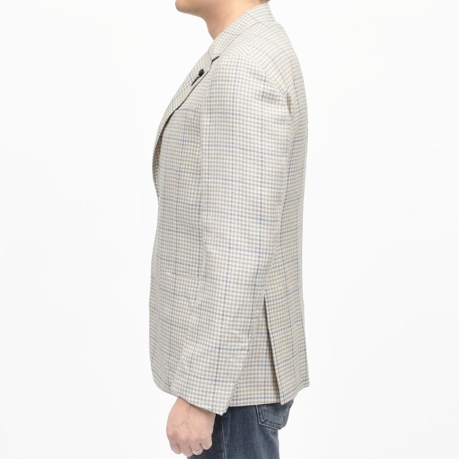 LARDINI（ラルディーニ）ROMAローマ コットンリネンライトツィードオーバーチェック2Bジャケット 6116-A6202Q6512 17065004109の画像