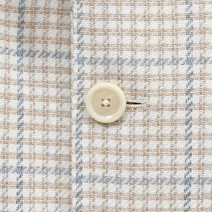 LARDINI（ラルディーニ）ROMAローマ コットンリネンライトツィードオーバーチェック2Bジャケット 6116-A6202Q6512 17065004109の画像