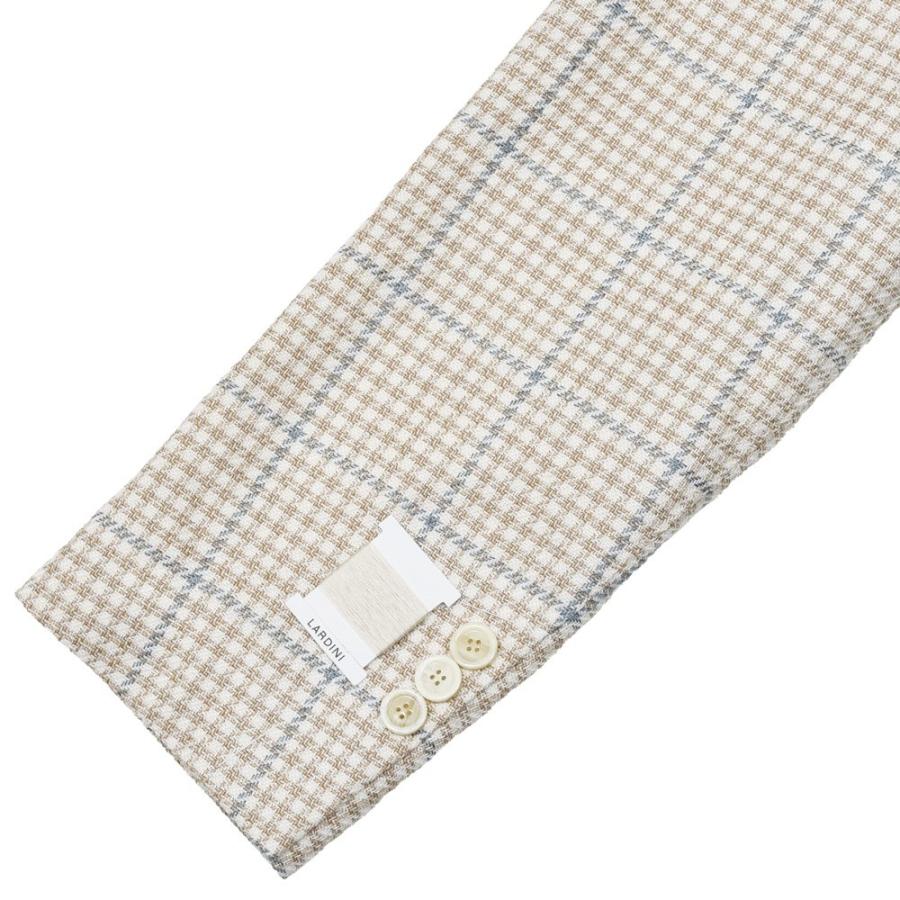 LARDINI（ラルディーニ）ROMAローマ コットンリネンライトツィードオーバーチェック2Bジャケット 6116-A6202Q6512 17065004109の画像