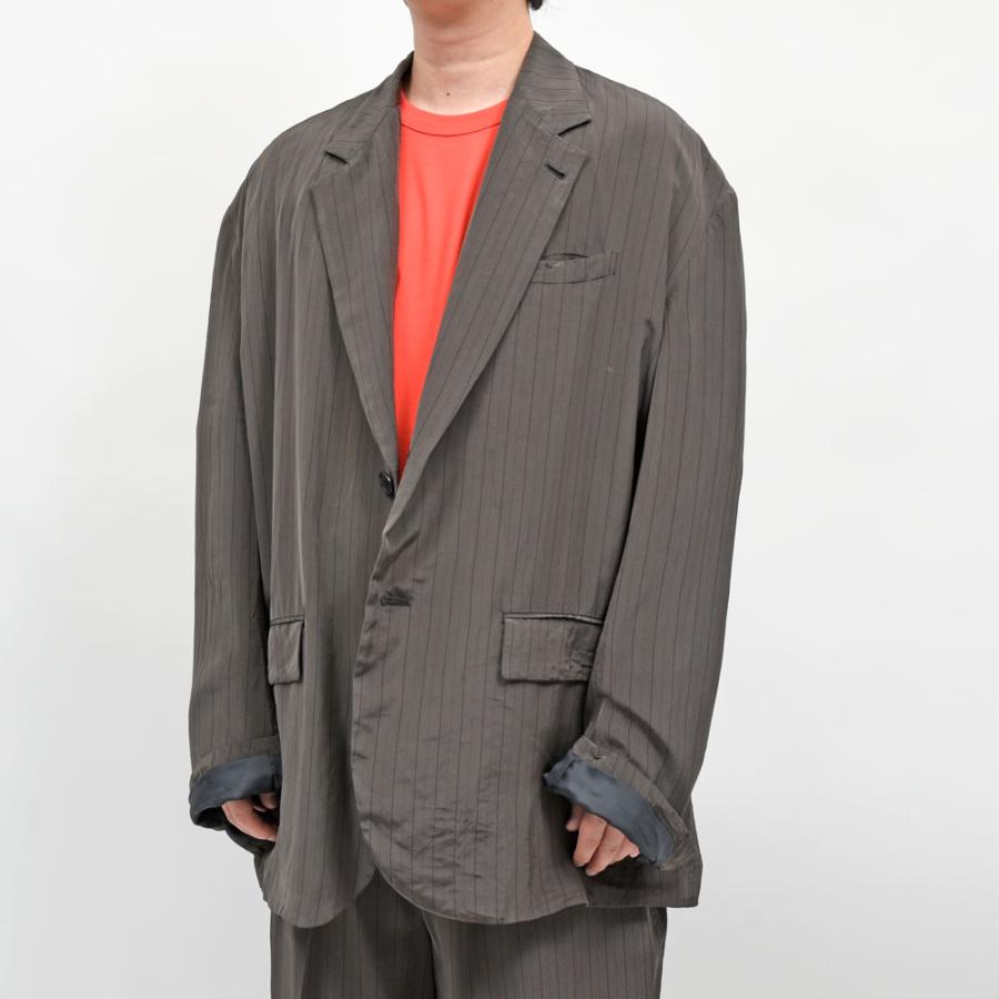 INSCRIRE(アンスクリア)ストライプオーバーサイズジャケット JK56B genderless 17065700039の画像