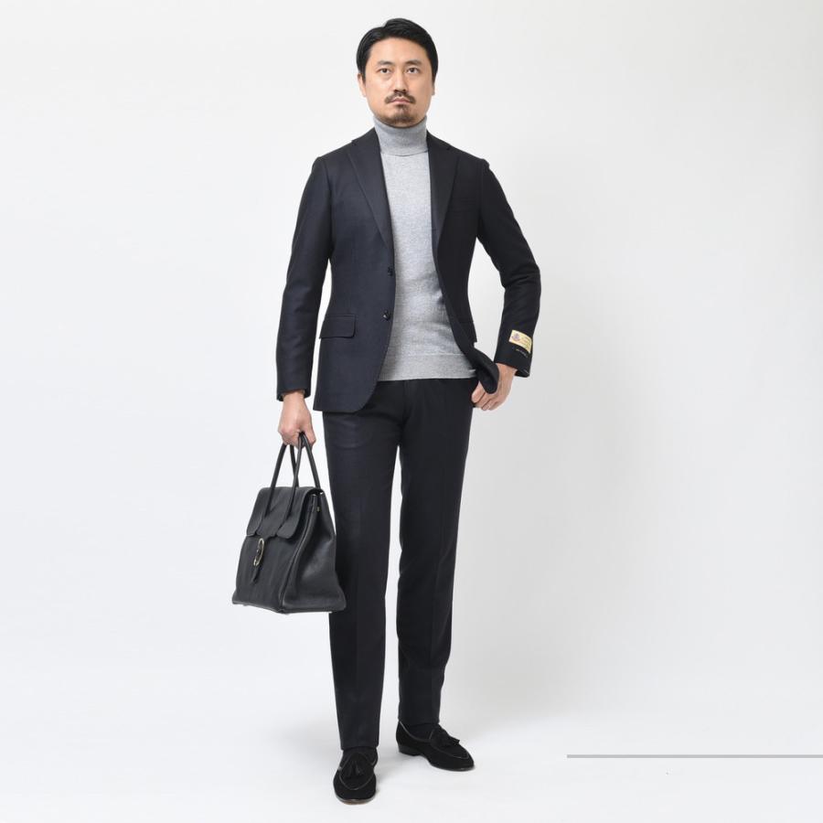 【SALE30％】guji（グジ）ウールフランネルソリッド3B1プリーツスーツ(MADE BY RING JACKET / CARLO BARBERAファブリック使用)  【秋/冬】17112204028の画像
