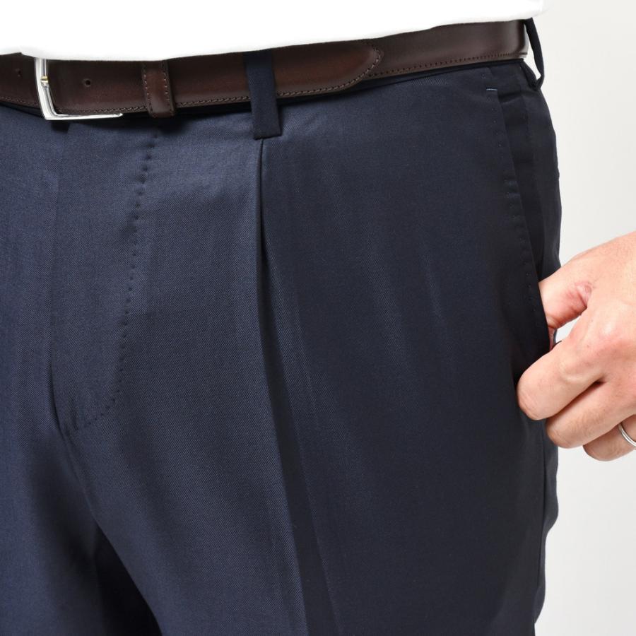 【SALE10％】guji（グジ）SUPER150'sウールソリッド6B1プリーツダブルスーツ (MADE BY RING JACKET / LoroPianaファブリック使用)【オールシーズン】17122200028の画像