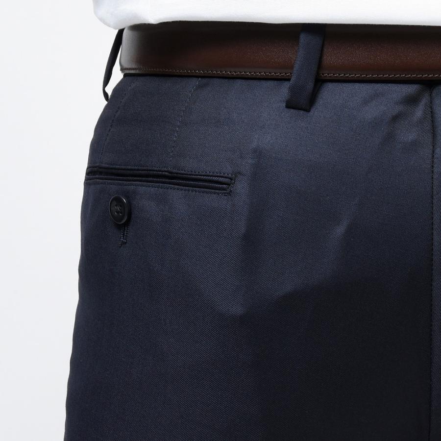 【SALE10％】guji（グジ）SUPER150'sウールソリッド6B1プリーツダブルスーツ (MADE BY RING JACKET / LoroPianaファブリック使用)【オールシーズン】17122200028の画像