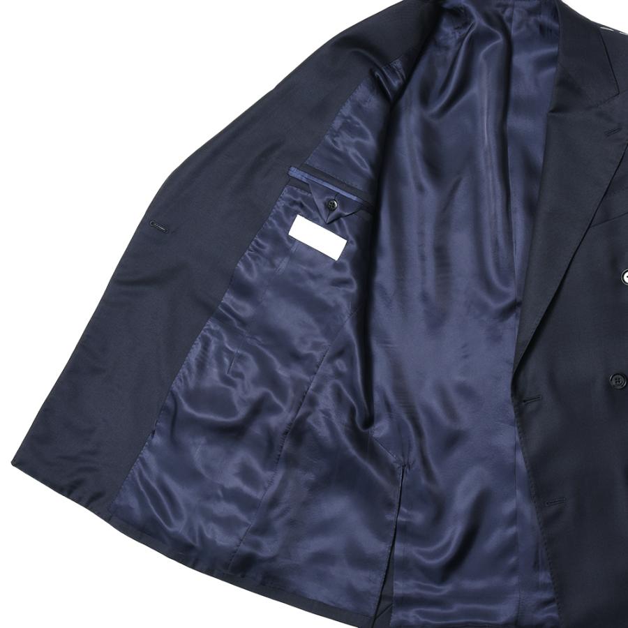 【SALE10％】guji（グジ）SUPER150'sウールソリッド6B1プリーツダブルスーツ (MADE BY RING JACKET / LoroPianaファブリック使用)【オールシーズン】17122200028の画像