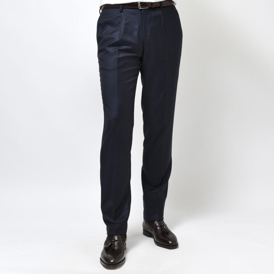 【SALE10％】guji（グジ）SUPER150'sウールソリッド6B1プリーツダブルスーツ (MADE BY RING JACKET / LoroPianaファブリック使用)【オールシーズン】17122200028の画像