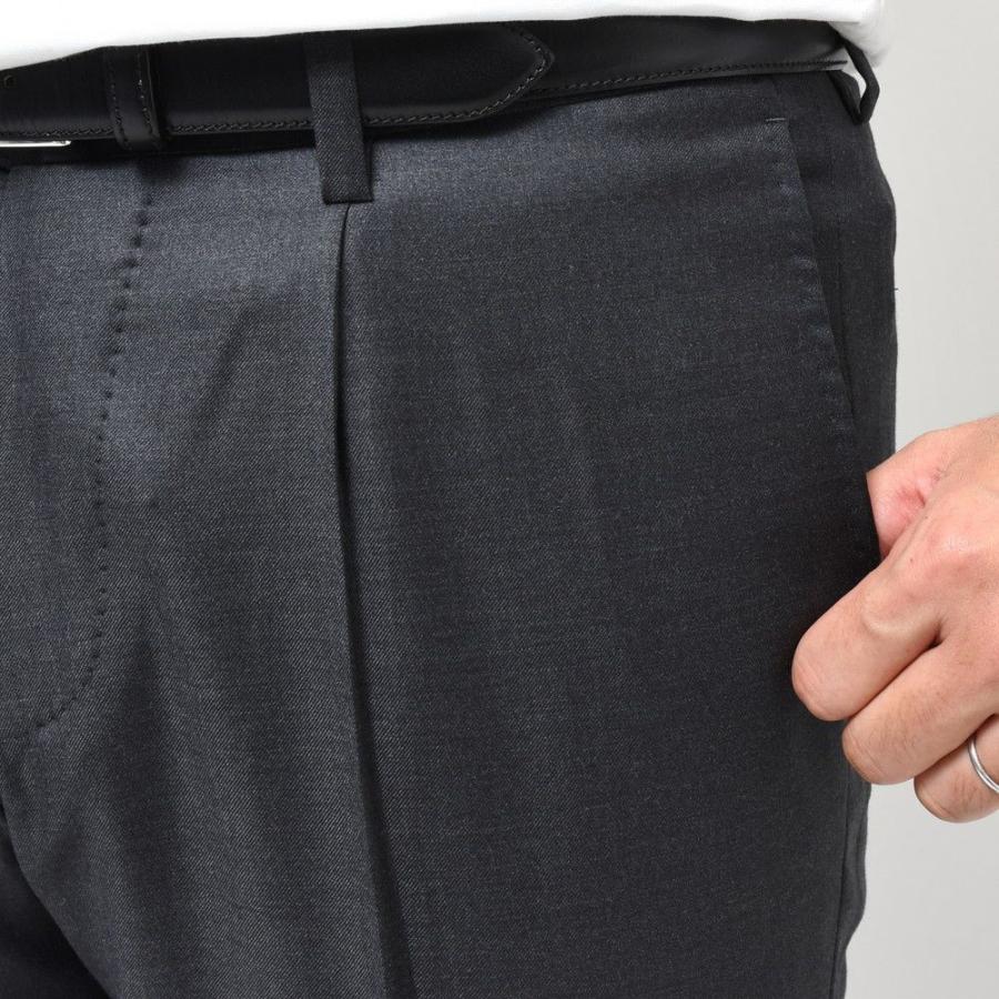 【SALE10％】guji（グジ）SUPER150'sウールソリッド6B1プリーツダブルスーツ (MADE BY RING JACKET / LoroPianaファブリック使用)【オールシーズン】17122201028の画像