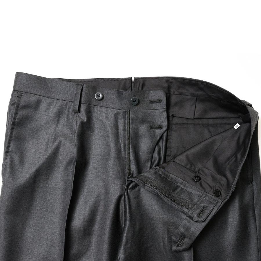 【SALE10％】guji（グジ）SUPER150'sウールソリッド6B1プリーツダブルスーツ (MADE BY RING JACKET / LoroPianaファブリック使用)【オールシーズン】17122201028の画像