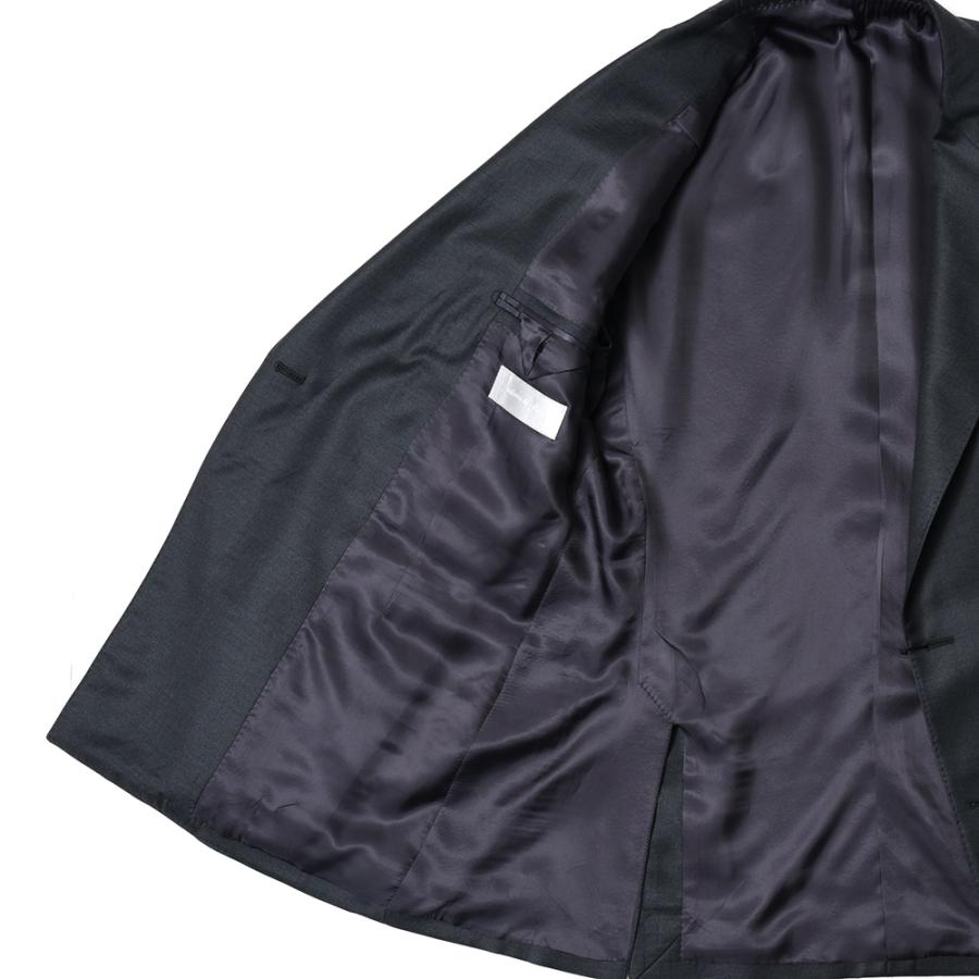 【SALE10％】guji（グジ）SUPER150'sウールソリッド6B1プリーツダブルスーツ (MADE BY RING JACKET / LoroPianaファブリック使用)【オールシーズン】17122201028の画像