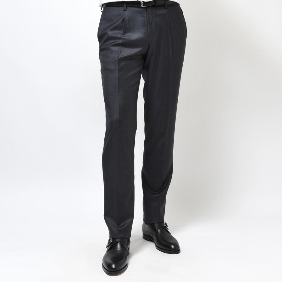 【SALE10％】guji（グジ）SUPER150'sウールソリッド6B1プリーツダブルスーツ (MADE BY RING JACKET / LoroPianaファブリック使用)【オールシーズン】17122201028の画像