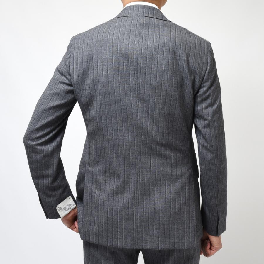 Belvest（ベルベスト）ウールオルタネイトストライプ3B1プリーツスーツ