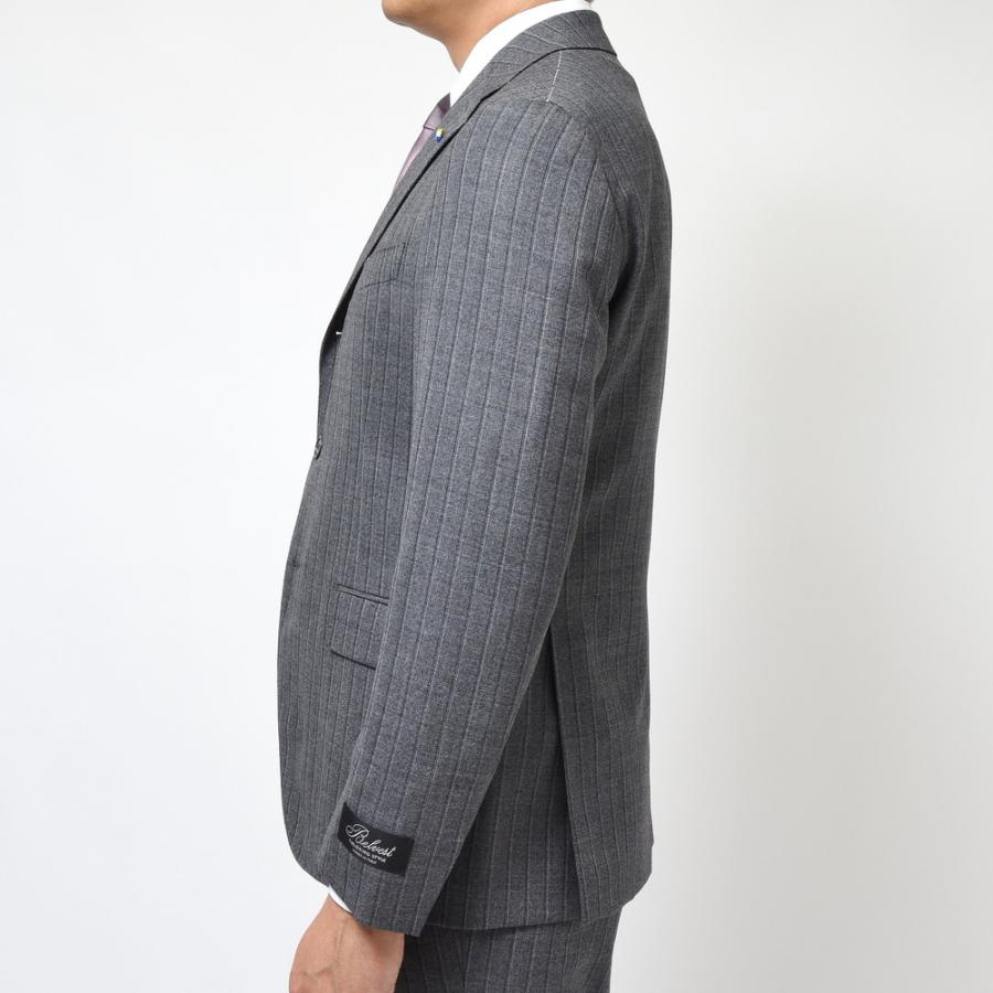 Belvest（ベルベスト）ウールオルタネイトストライプ3B1プリーツスーツ