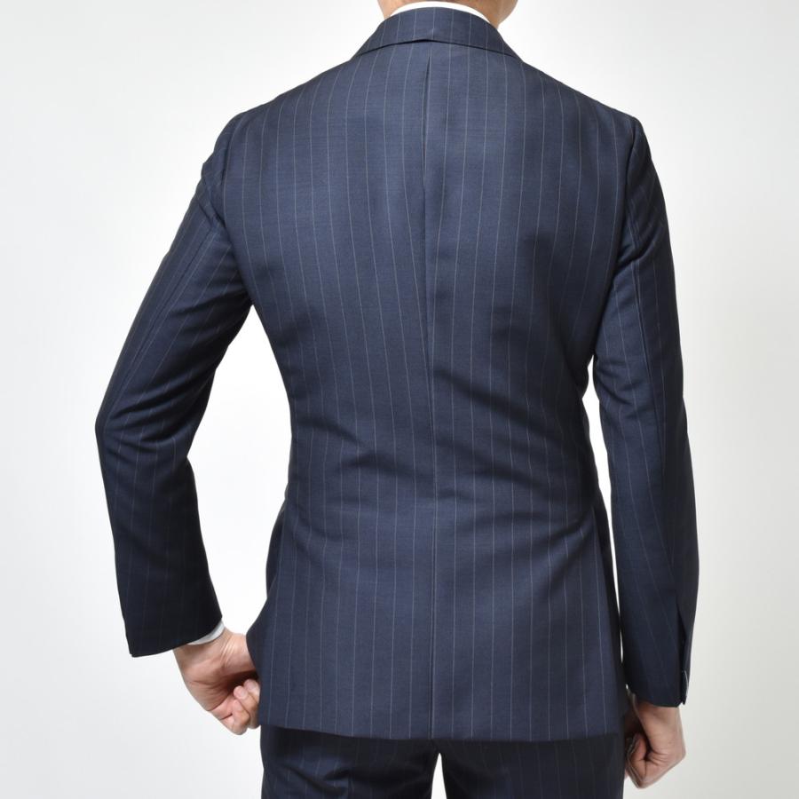 【SALE30％】guji（グジ）SUPER BRIOスーパーブリオ キッドモヘアウールピンストライプ6B1プリーツダブルスーツ(MADE BY RING JACKET / DORMEUIL使用) 【春/夏】の画像