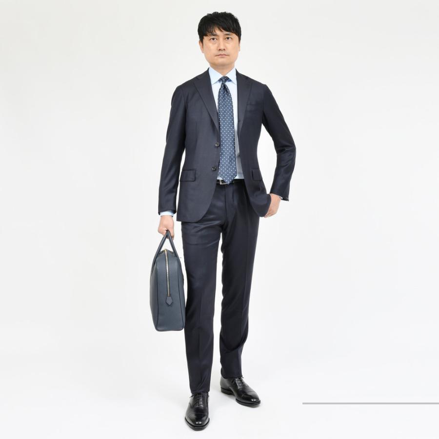 guji（グジ）SUPER130'sウール3B1プリーツスーツ (MADE BY RING JACKET / LoroPianaファブリック使用)【オールシーズン】17142201028の画像
