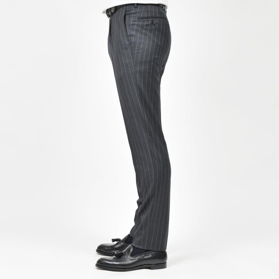 guji（グジ）SUPER 110'sウールサージピンストライプ3B1プリーツスーツ (MADE BY RING JACKET / VITALE BARBERIS CANONICOファブリック使用)【春/秋/冬】の画像