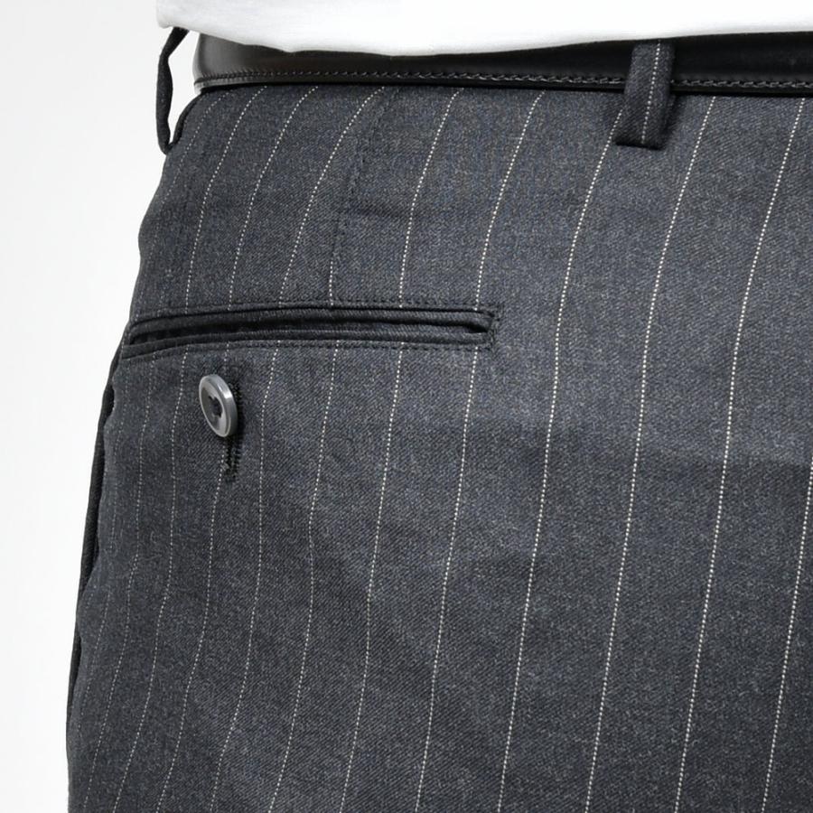 guji（グジ）SUPER 110'sウールサージピンストライプ3B1プリーツスーツ (MADE BY RING JACKET / VITALE BARBERIS CANONICOファブリック使用)【春/秋/冬】の画像
