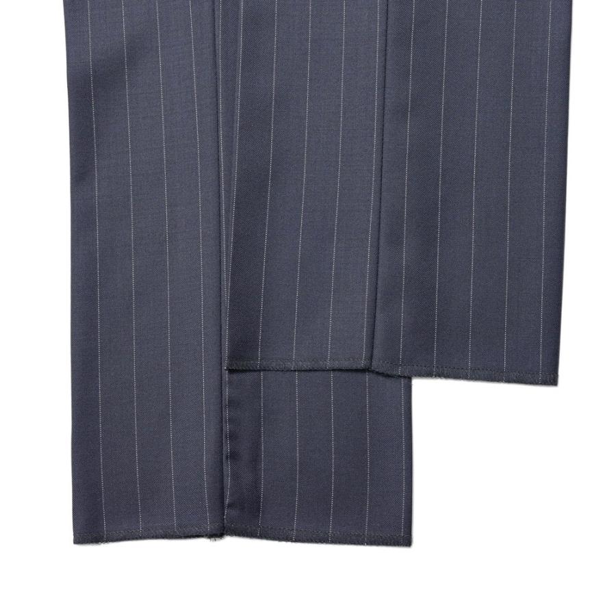 guji（グジ）SUPER 110'sウールサージピンストライプ3B1プリーツスーツ (MADE BY RING JACKET / VITALE BARBERIS CANONICOファブリック使用)【春/秋/冬】の画像