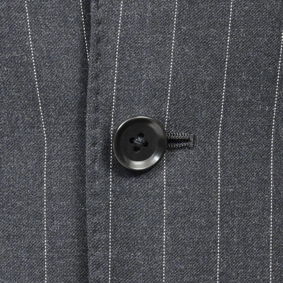 guji（グジ）SUPER 110'sウールサージピンストライプ3B1プリーツスーツ (MADE BY RING JACKET / VITALE BARBERIS CANONICOファブリック使用)【春/秋/冬】の画像
