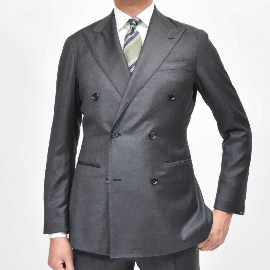 guji（グジ）SUPER130'sウール6B1プリーツダブルスーツ (MADE BY RING JACKET / LoroPianaファブリック使用)【オールシーズン】GUJ-03E/GUP-02 17142210028の画像