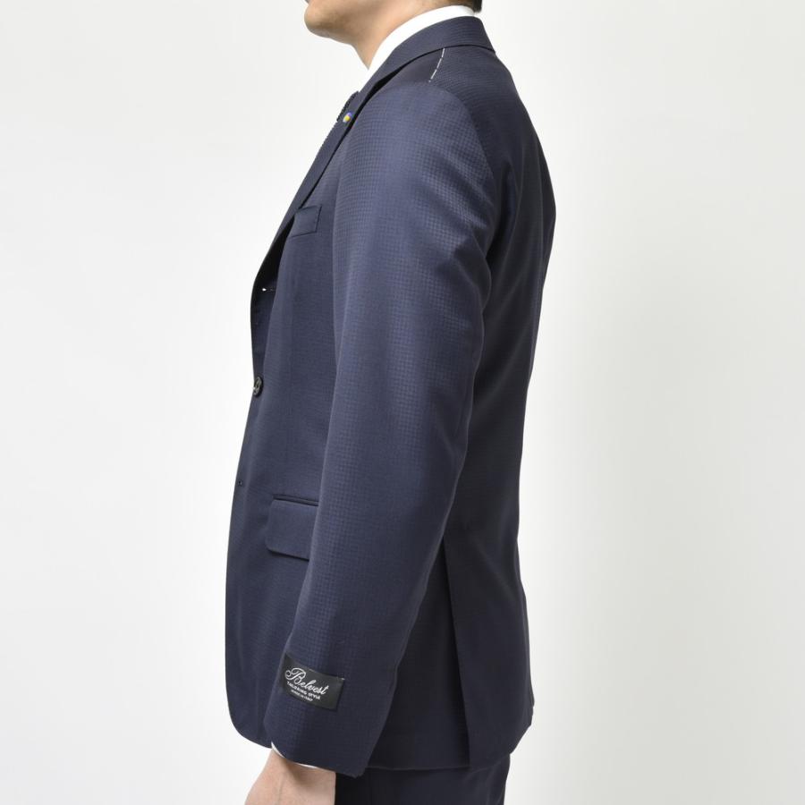 Belvest（ベルベスト）SUPER110'sウールシャドーハウンドトゥース3B1プリーツスーツ A70305S-97 17145201020 |  | 04