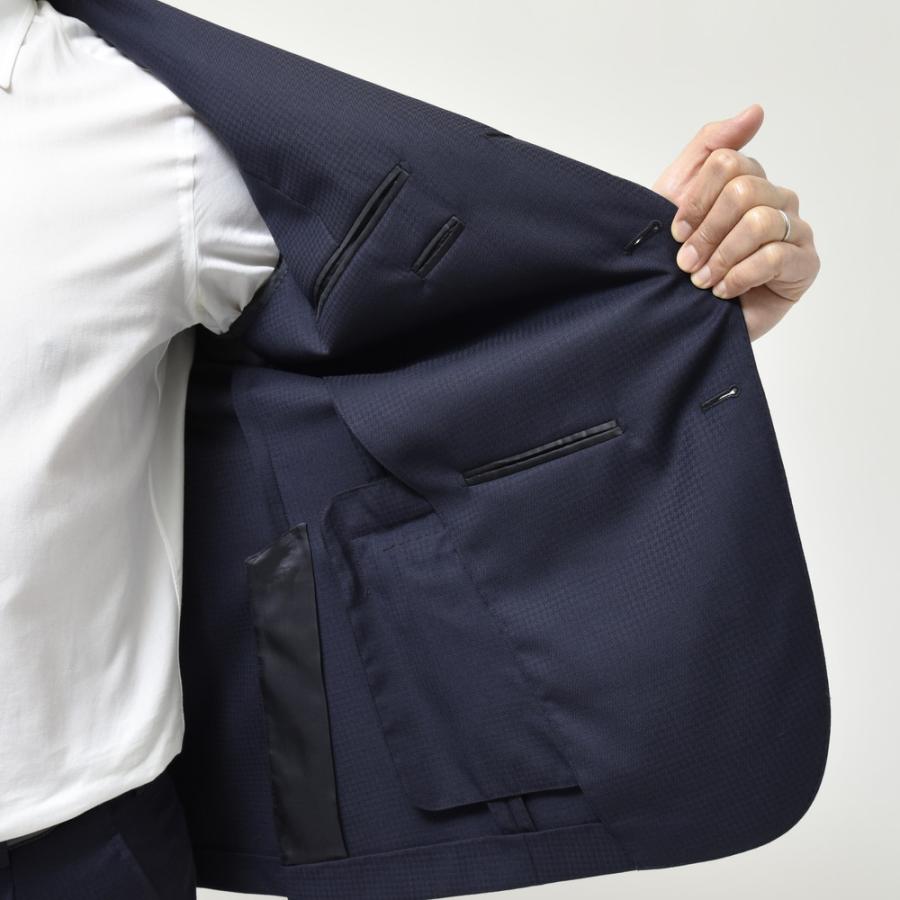 Belvest（ベルベスト）SUPER110'sウールシャドーハウンドトゥース3B1プリーツスーツ A70305S-97 17145201020 |  | 07