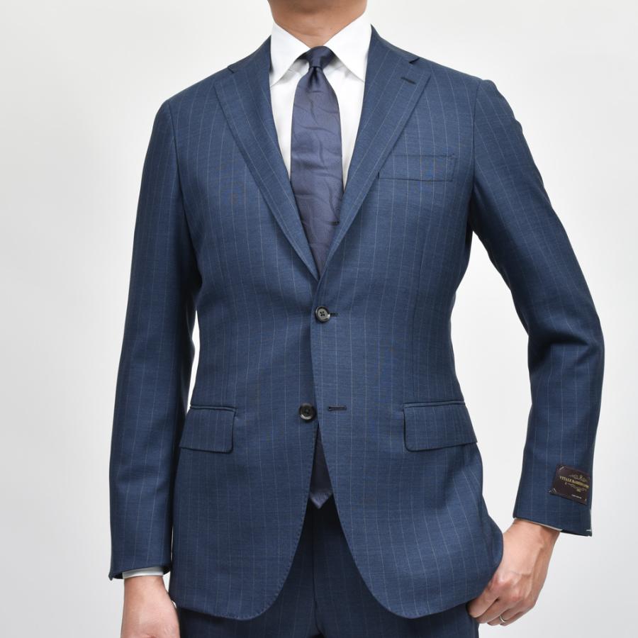 guji（グジ）ウールトロピカルピンストライプ3B1プリーツスーツ (MADE BY RING JACKET / VITALE BARBERIS CANONICOファブリック使用)【春/夏】17151205028の画像