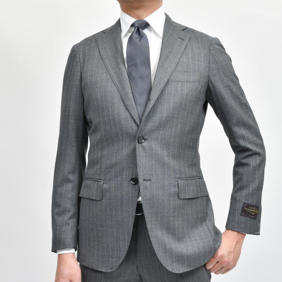 guji（グジ）ウールトロピカルピンストライプ3B1プリーツスーツ (MADE BY RING JACKET / VITALE BARBERIS CANONICOファブリック使用)【春/夏】17151205028の画像