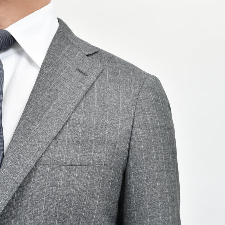 guji（グジ）ウールトロピカルピンストライプ3B1プリーツスーツ (MADE BY RING JACKET / VITALE BARBERIS CANONICOファブリック使用)【春/夏】17151205028の画像
