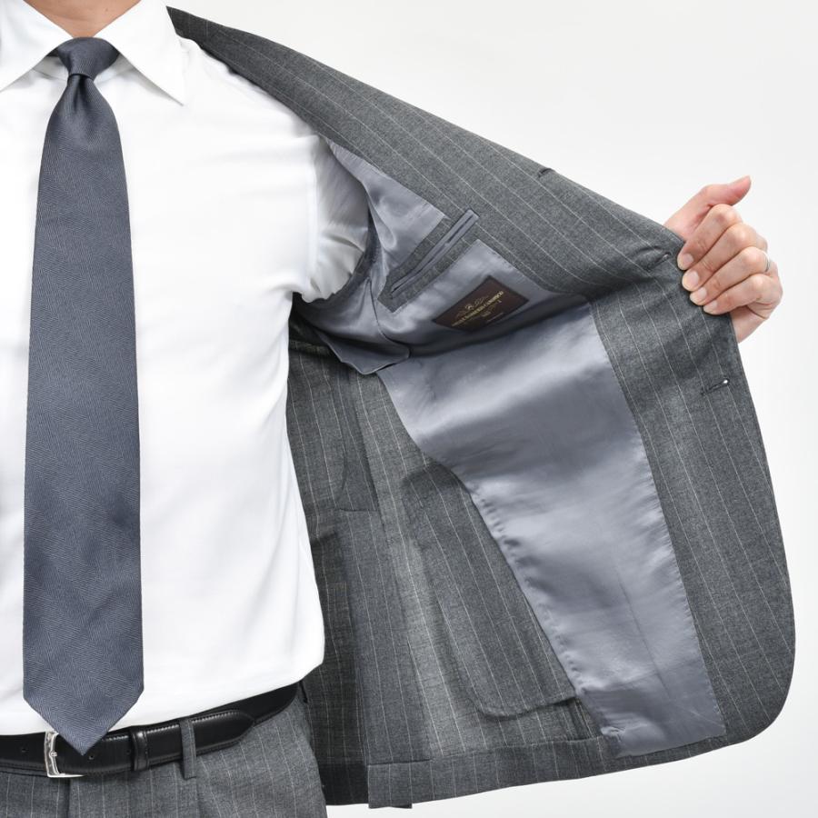 guji（グジ）ウールトロピカルピンストライプ3B1プリーツスーツ (MADE BY RING JACKET / VITALE BARBERIS CANONICOファブリック使用)【春/夏】17151205028の画像