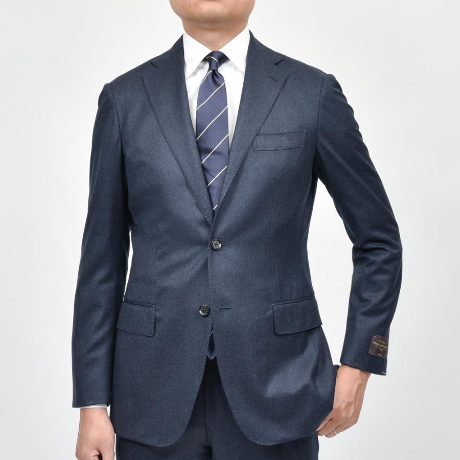 guji（グジ）ウールフランネル3B1プリーツスーツ MADE BY RING JACKET / VITALE BARBERIS CANONICO 17152203028の画像