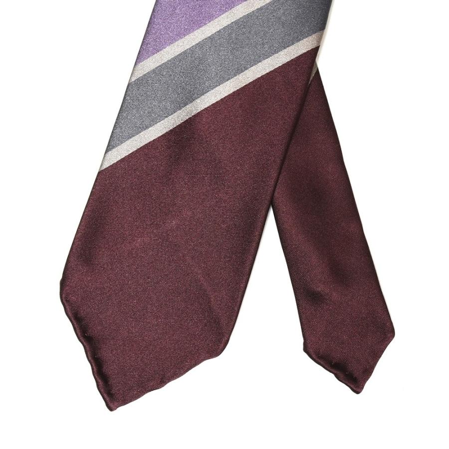 Stefano Cau ステファノカウ　シルクサテンパネルタイ Stefano Cau（ステファノ カウ）シルクサテンパネルストライプス