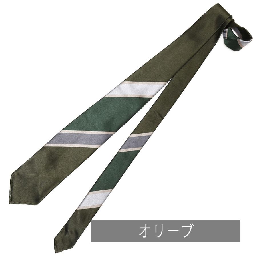 Stefano Cau ステファノカウ　シルクサテンパネルタイ Stefano Cau（ステファノ カウ）シルクサテンパネルストライプス