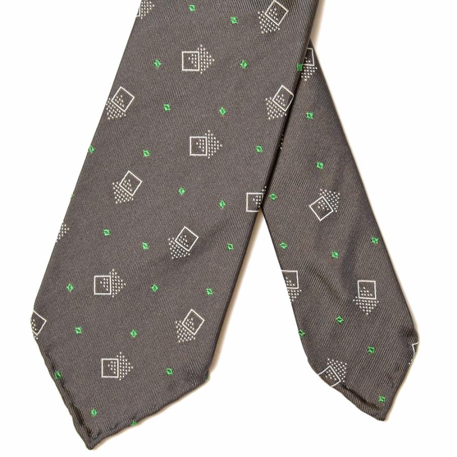 TIE YOUR TIE（タイ ユア タイ）シルク小紋スクエア×ドットセッテピエゲタイ 66876 18235201179｜guji｜03