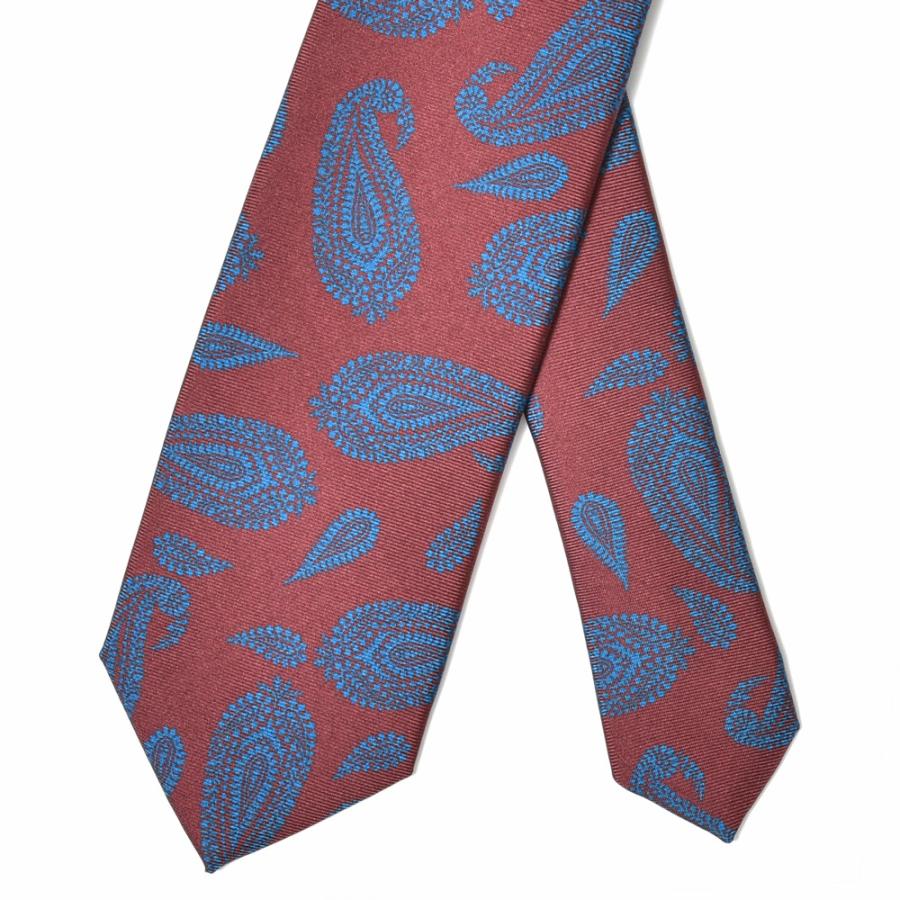 FRANCO BASSI（フランコ バッシ）シルクレップペイズリープリントタイ