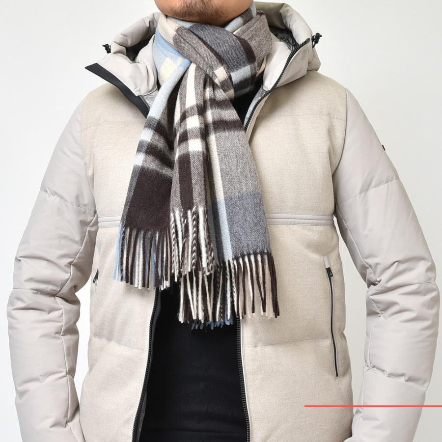 Joshua Ellis（ジョシュア エリス）カシミアブラックウォッチ大判