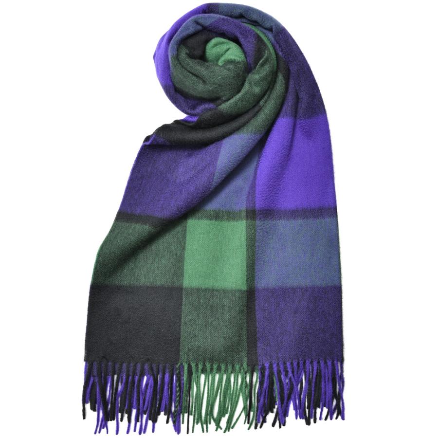 Joshua Ellis（ジョシュア エリス）カシミアチェック大判ストール 70