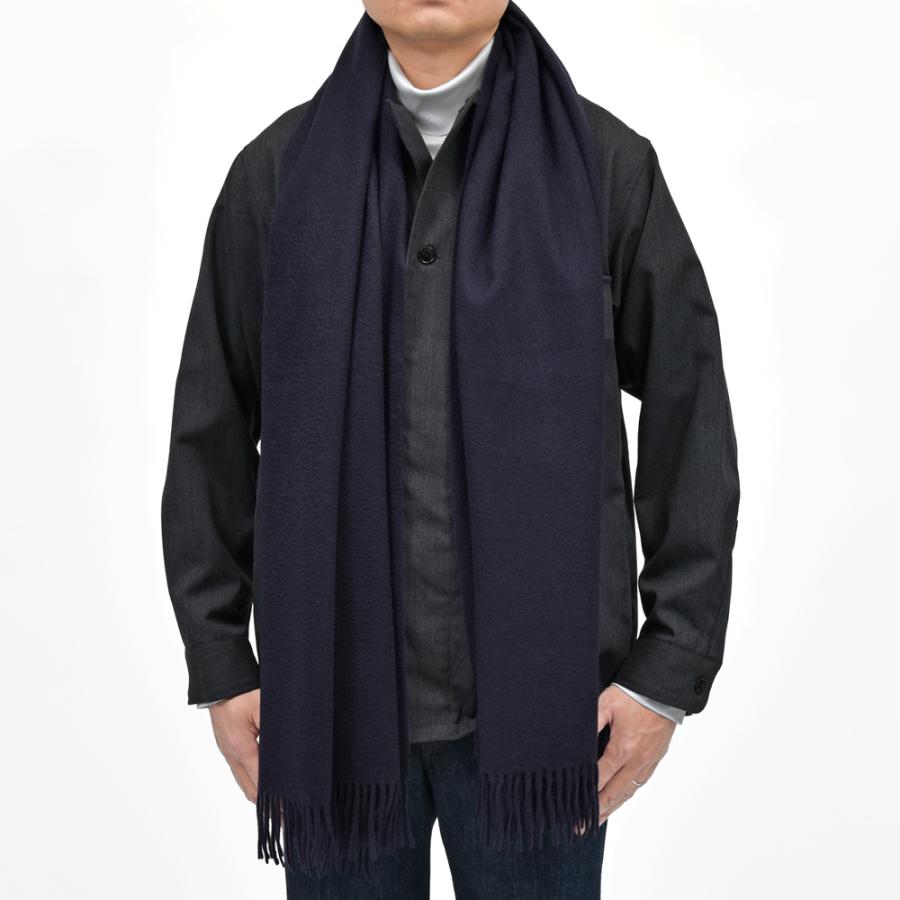 美品 ジョシュアエリス カシミア 大判ストール 70×190 黒 緑 Joshua Ellis（ジョシュア エリス）カシミアソリッド大判ストール 70