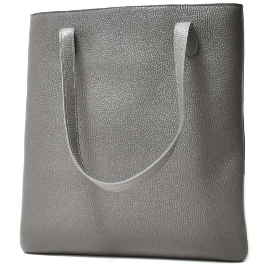 ★美品★シャンポールセリエ レザー トートバッグ シュリンクレザー グレー ☆美品☆シャンポールセリエ レザー トートバッグ シュリンクレザー グレー