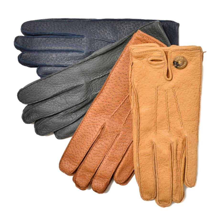 CAUSSE（コース／ガンコス）アンライニングペッカリーグローブ(ボタン