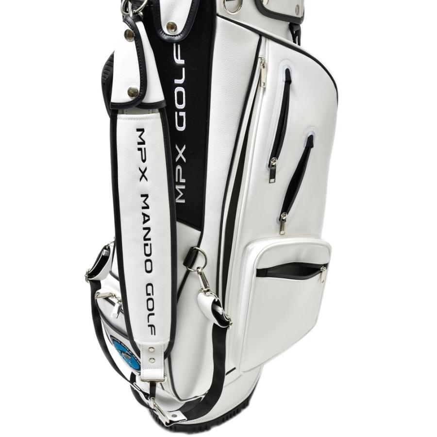 MPX MANDO GOLF キャディバッグ スタンド式 ホワイト ゴルフバッグ MPX mando GOLF（エムピーエックス マンド ゴルフ）guji golf別注