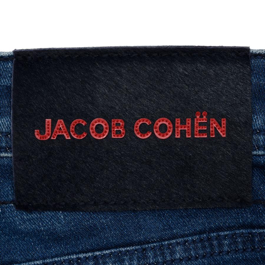 JACOB COHEN（ヤコブコーエン）SCOTTスコット ウォッシュドコットンストレッチスリムキャロットクロップドデニム 226-32395 53055018052の画像