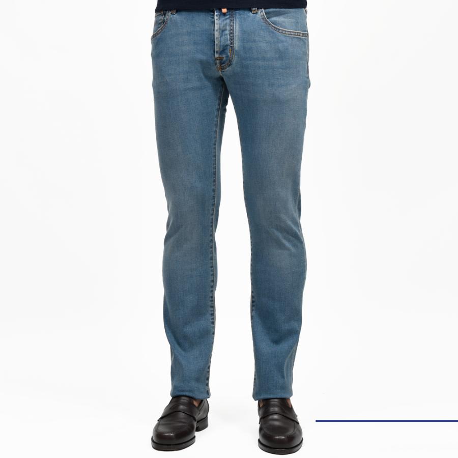 JACOB COHEN（ヤコブコーエン）NICKニック ウォッシュドコットンストレッチスリムテーパードデニム 226-42212 53056037052の画像