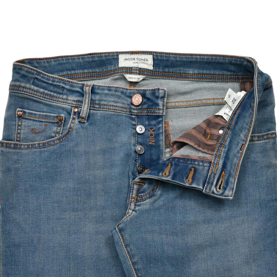 JACOB COHEN（ヤコブコーエン）NICKニック ウォッシュドコットンストレッチスリムテーパードデニム 226-42212 53056037052の画像