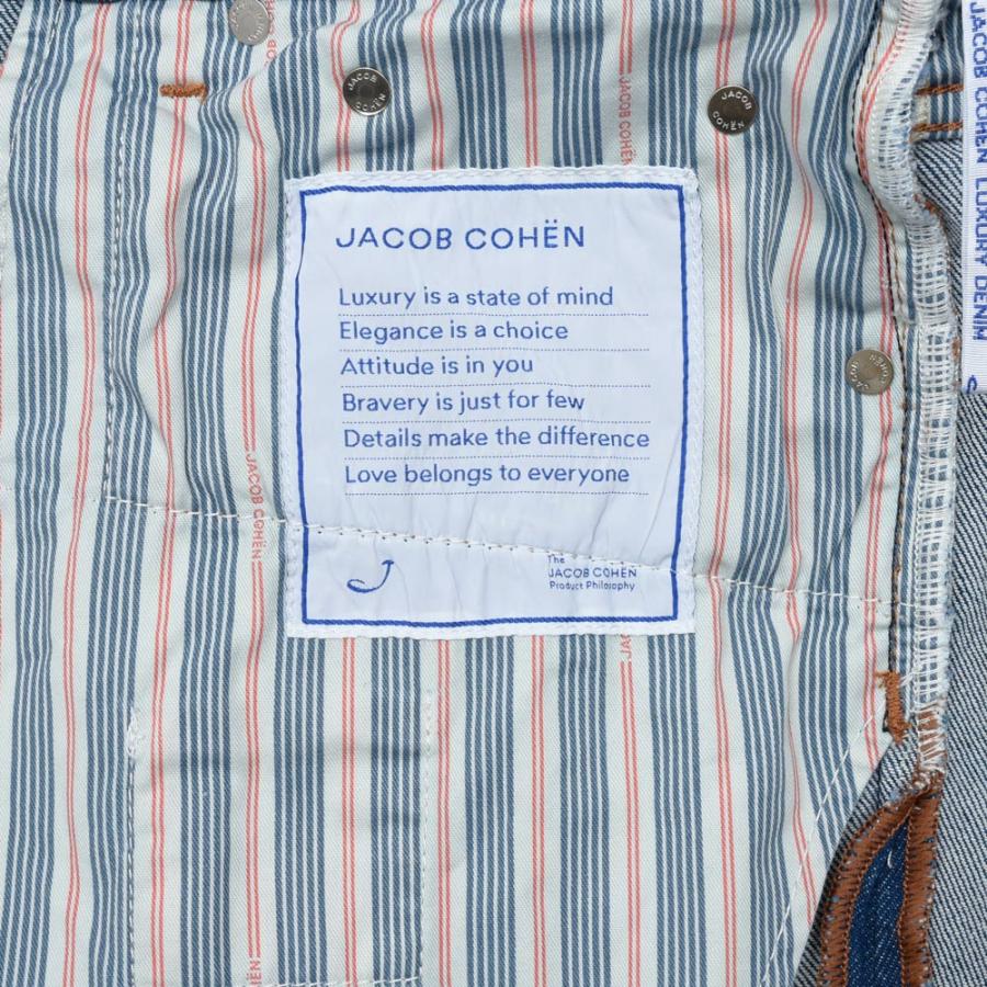 JACOB COHEN（ヤコブコーエン）SCOTTスコット ウォッシュドコットンストレッチスリムキャロットクロップドデニム 226-32126 53065007052の画像