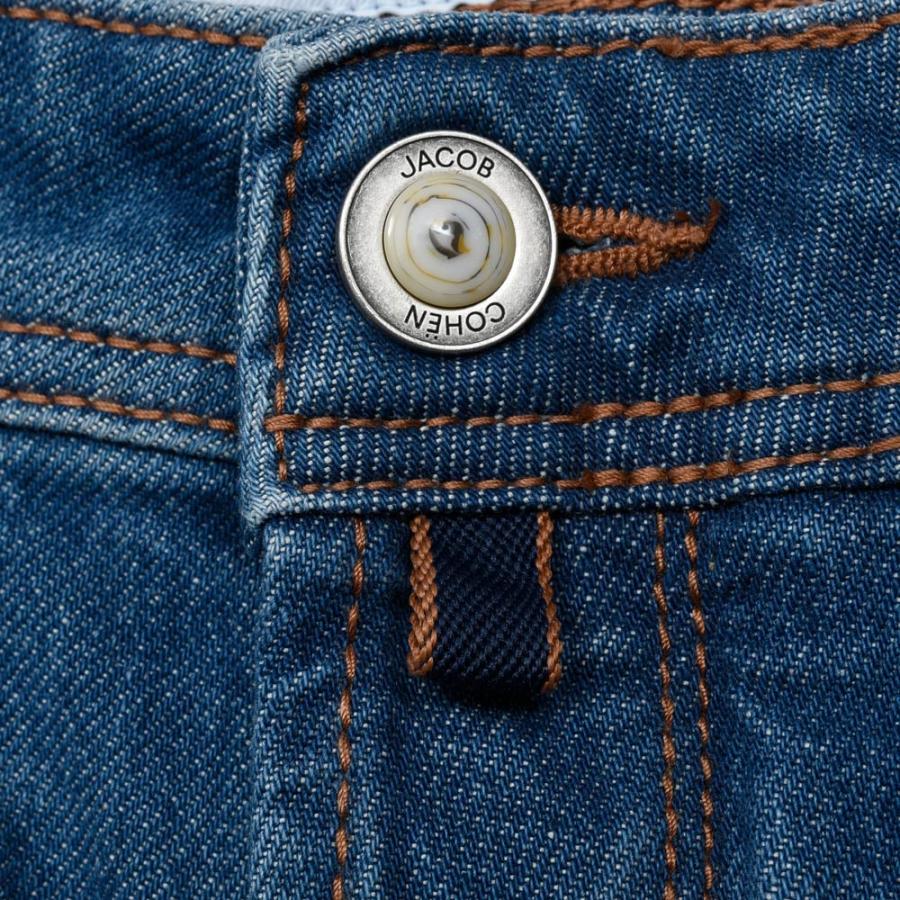 JACOB COHEN（ヤコブコーエン）SCOTTスコット ウォッシュドコットンストレッチスリムキャロットクロップドデニム 226-32126 53065007052の画像