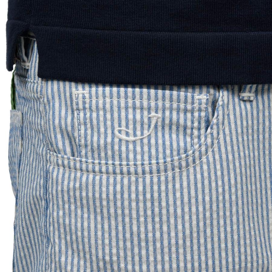JACOB COHEN（ヤコブコーエン）BARDバード Resort Collection ウールシアサッカースリムテーパードストライプパンツ 226-52942 53065022052の画像