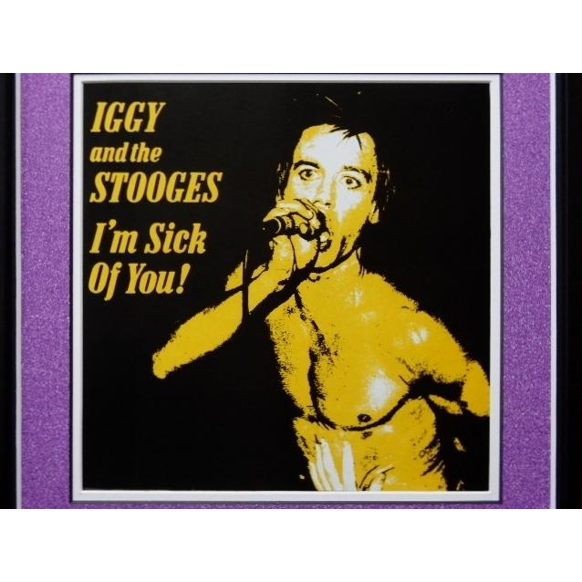 イギー・ポップ/名盤レコードジャケット額付/Iggy Pop/Iggy & Stooges/Punk/お店のディスプレイ/ゴッドファーザー・オブ・パンク｜gumboart-shop｜03