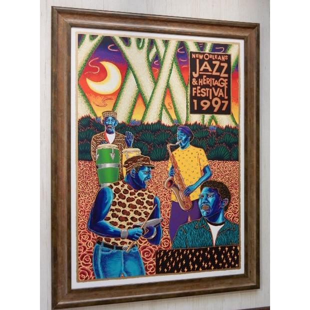HIDWACKY PARTY 1997 シルクスクリーンポスター ネヴィル・ブラザーズ/ニューオーリンズ/ジャズフェス1997/限定シルク