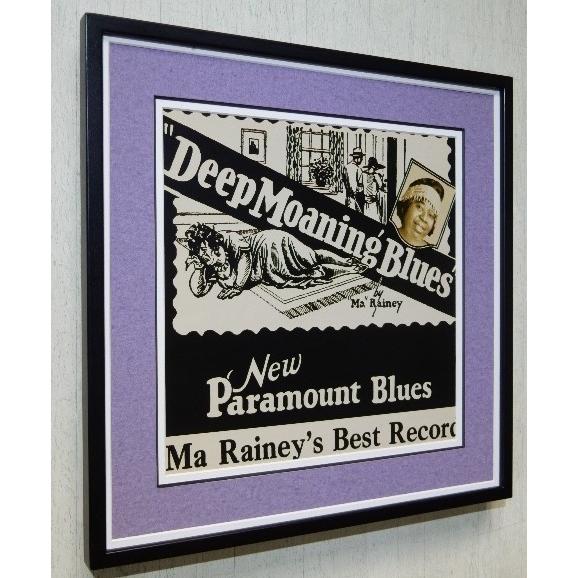 マ・レイニー/ブルーズの母/20sレコード通販ポスター額装/Ma Rainey/Deep Moaning Blues/レイスレコード 通販広告/BLM/LGBTQ/Black Rock