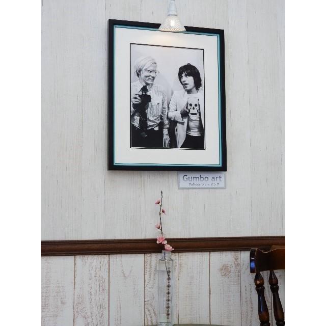 アンディウォーホル　ミックジャガー　額装 ミックジャガー/アンディ・ウォーホル/Warhol's Factory'77