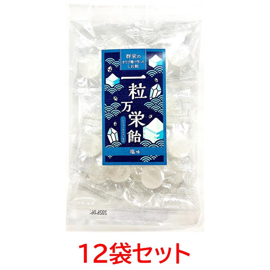 12袋セット】オリゴ糖で作ったしお飴（塩味） 一粒万栄飴 70g×12